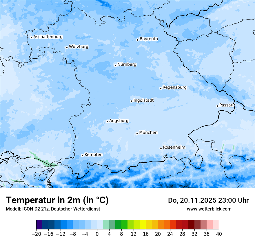 Modellkarten Temperatur