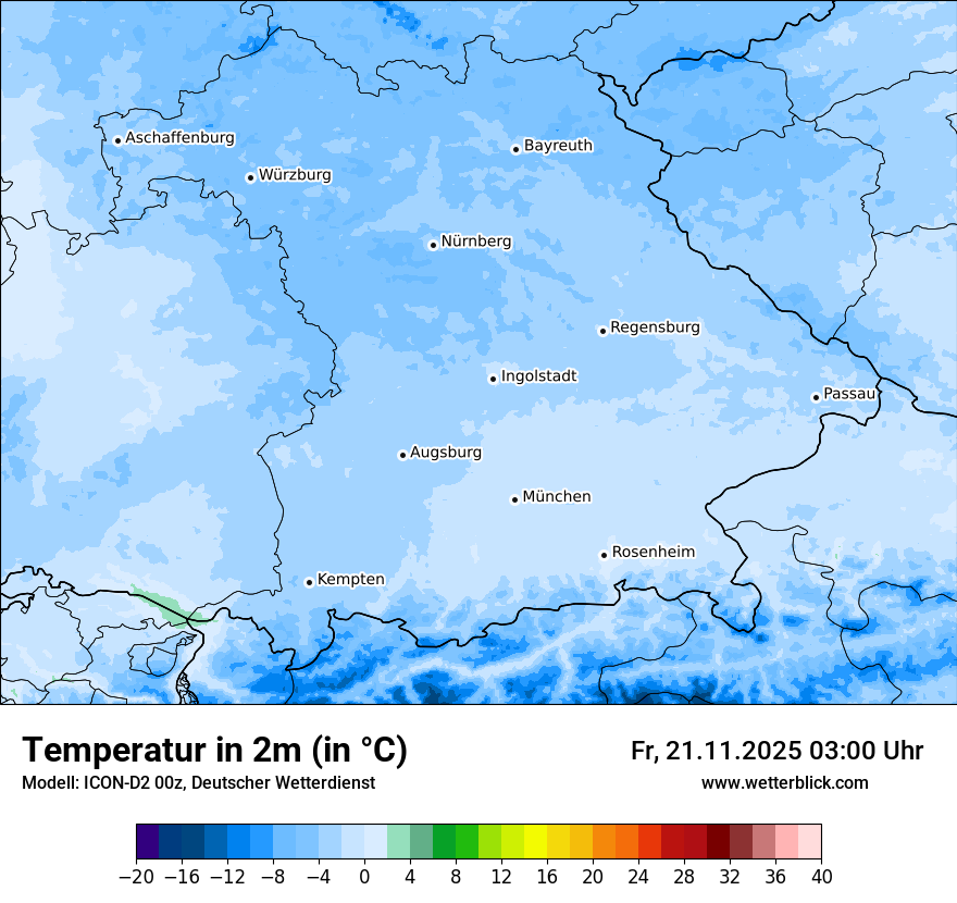 Modellkarten Temperatur