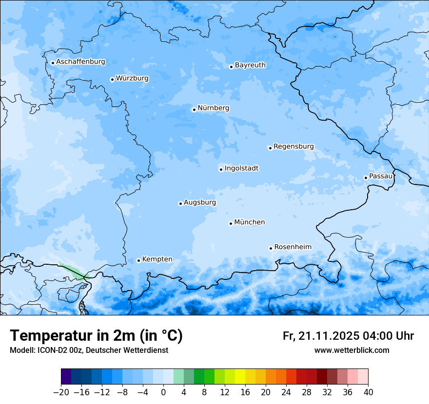 Modellkarten Temperatur