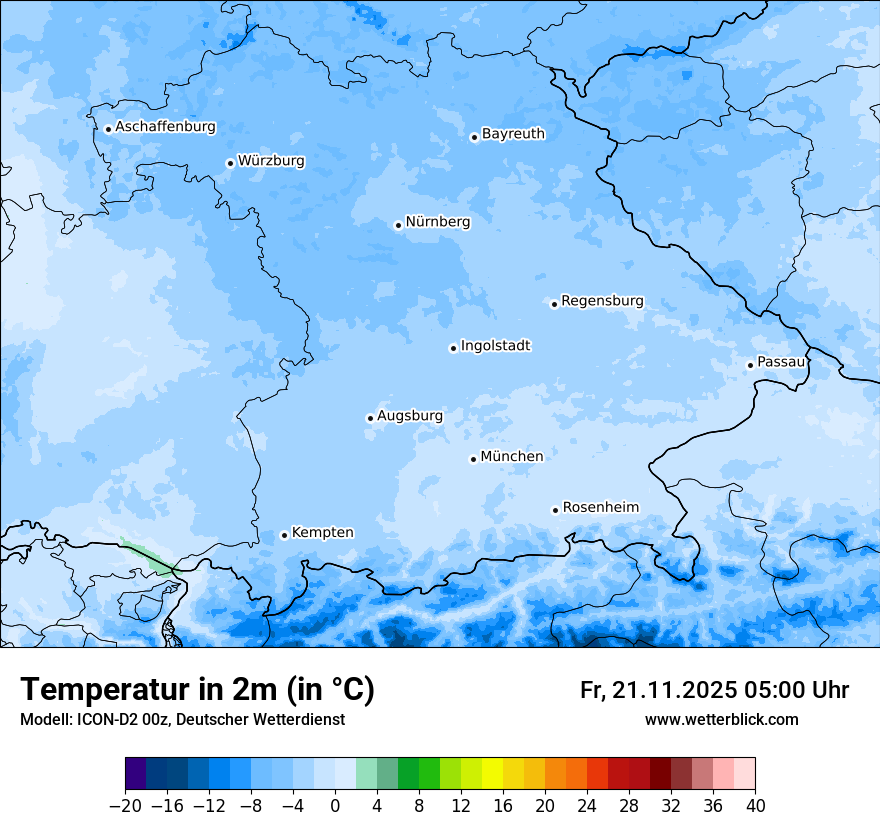 Modellkarten Temperatur