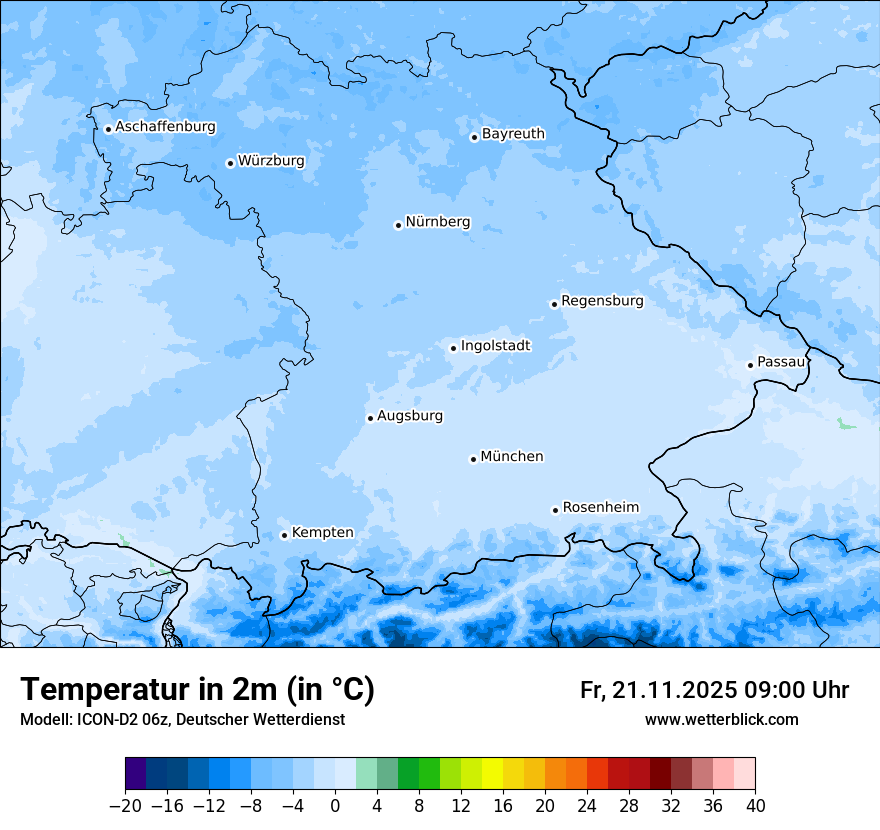 Modellkarten Temperatur