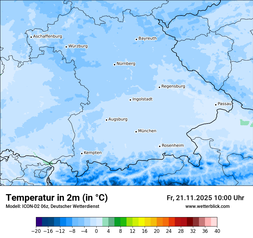 Modellkarten Temperatur