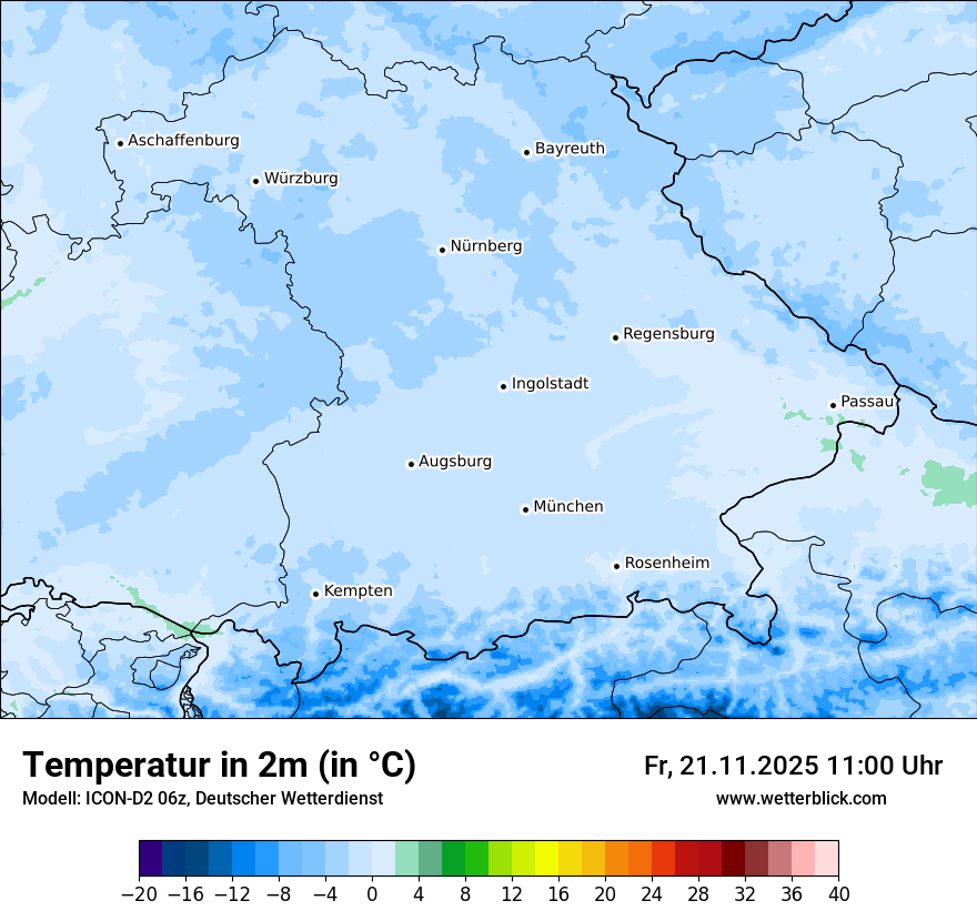 Modellkarten Temperatur