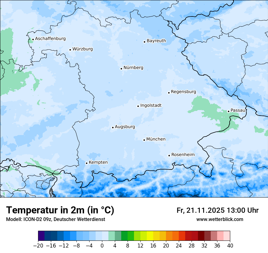 Modellkarten Temperatur