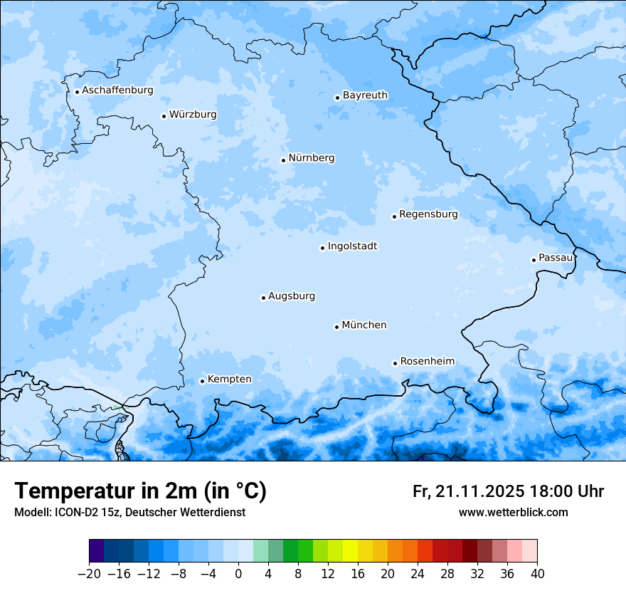 Modellkarten Temperatur