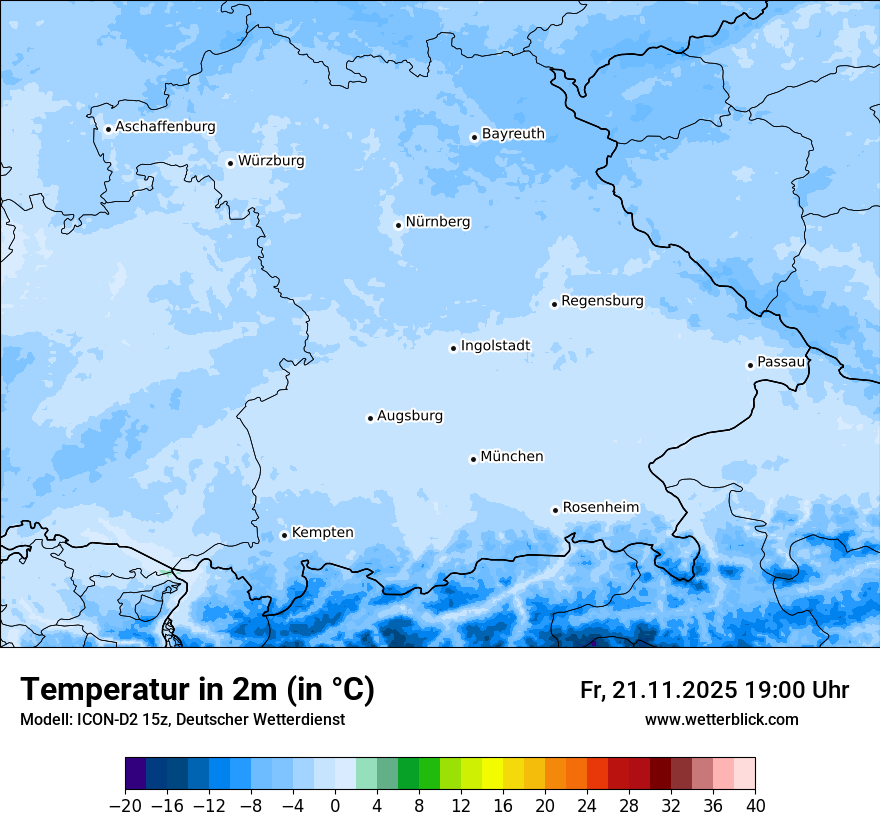 Modellkarten Temperatur