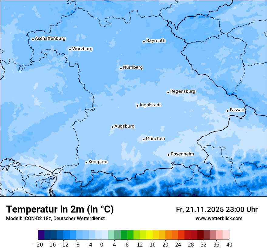 Modellkarten Temperatur