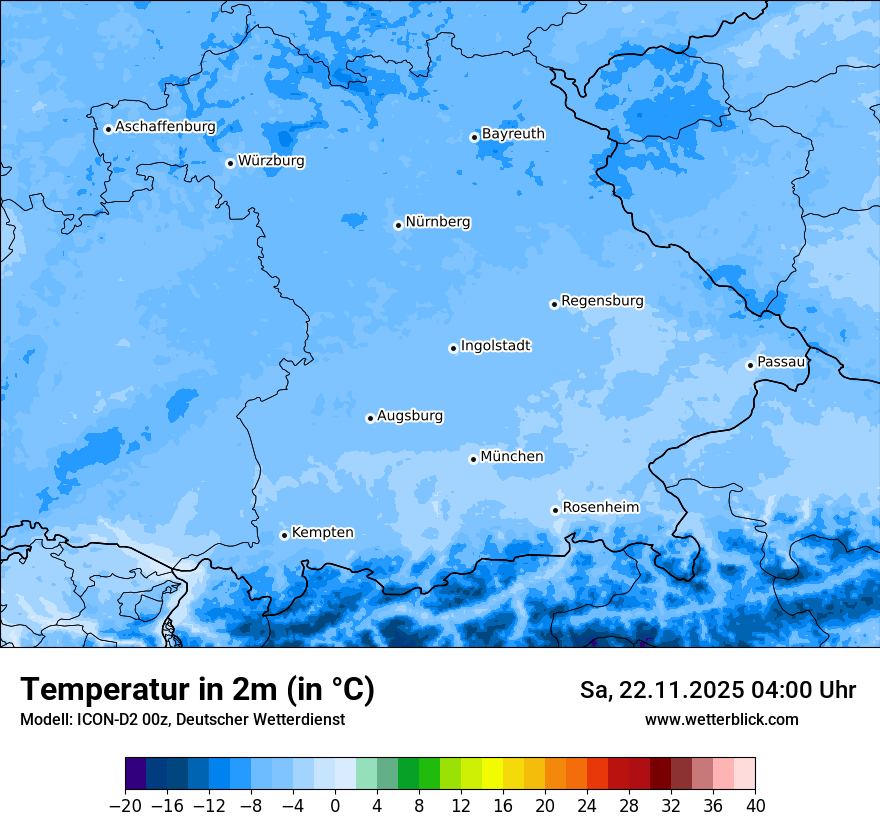 Modellkarten Temperatur