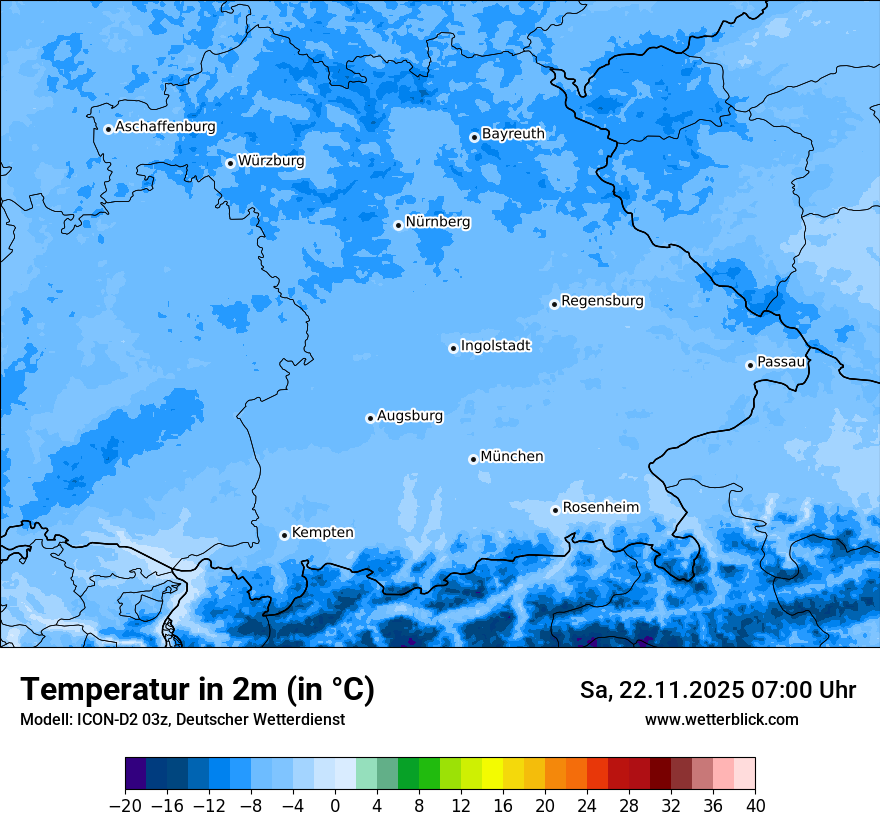 Modellkarten Temperatur