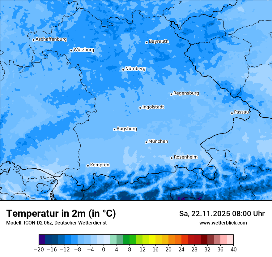 Modellkarten Temperatur