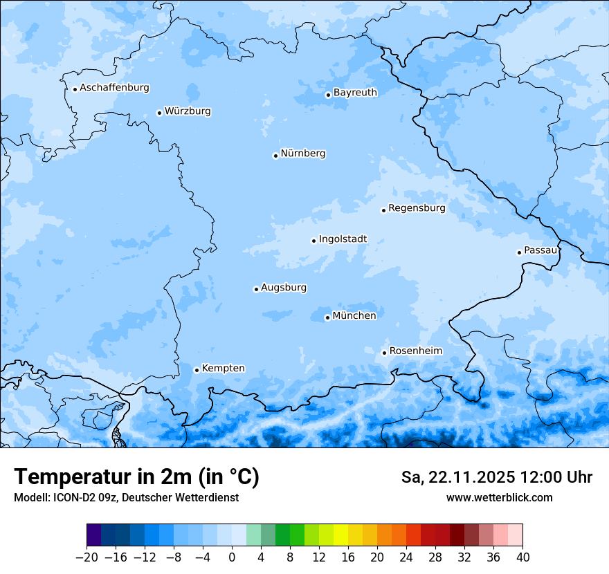 Modellkarten Temperatur
