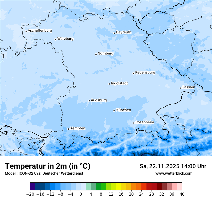 Modellkarten Temperatur