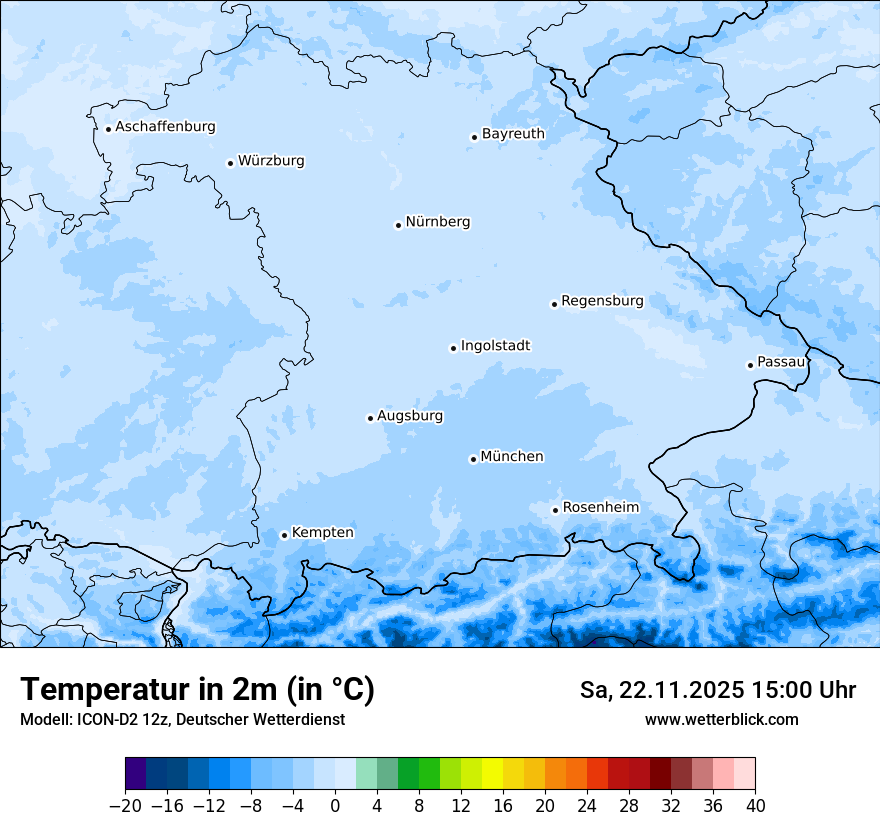 Modellkarten Temperatur