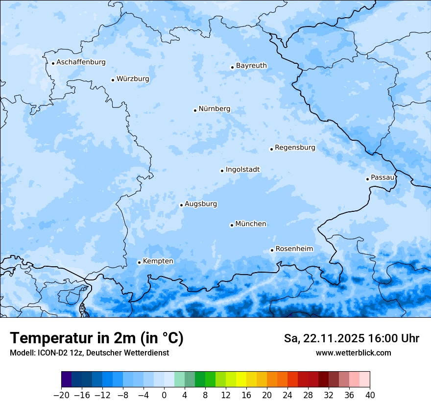 Modellkarten Temperatur