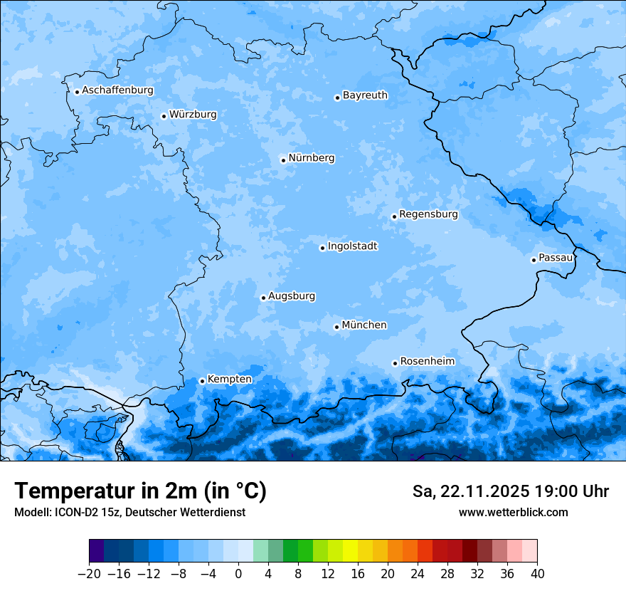 Modellkarten Temperatur