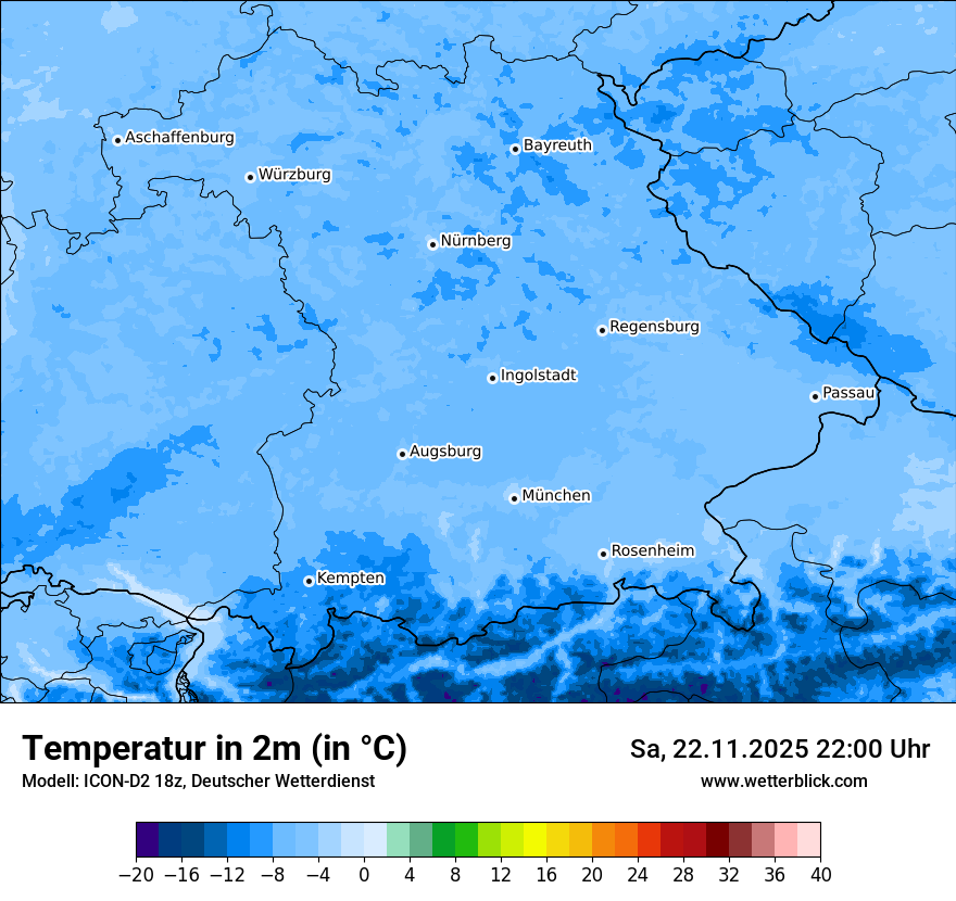 Modellkarten Temperatur