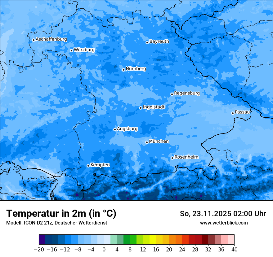 Modellkarten Temperatur