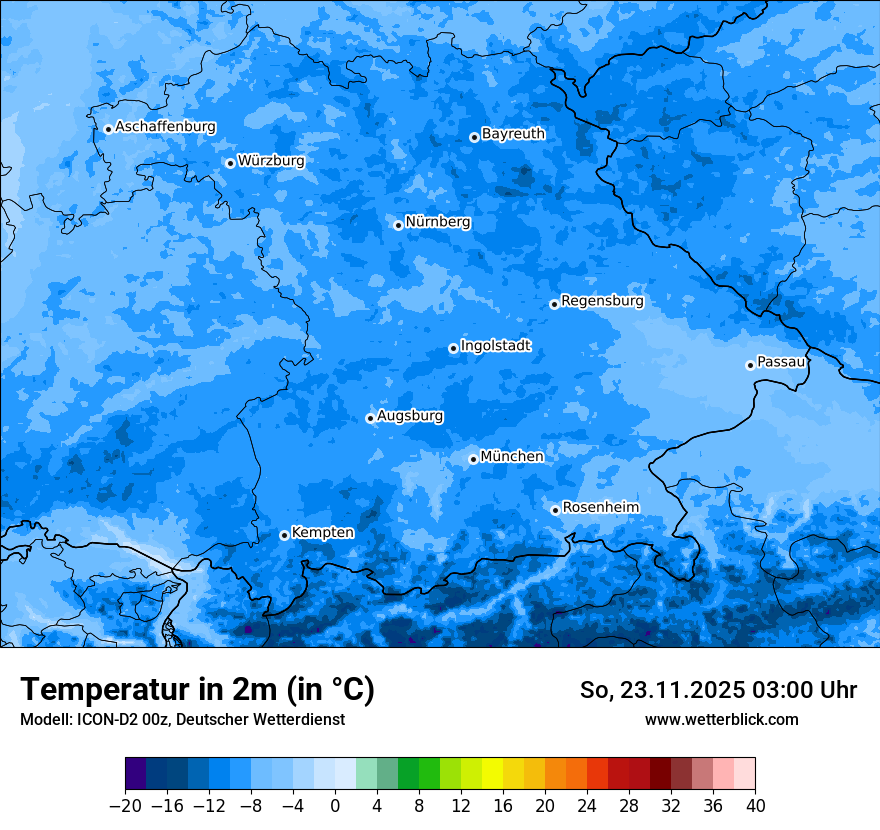 Modellkarten Temperatur