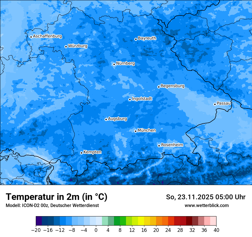 Modellkarten Temperatur