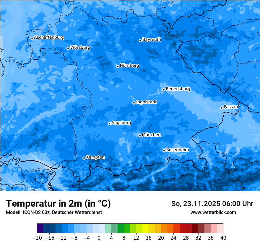 Modellkarten Temperatur