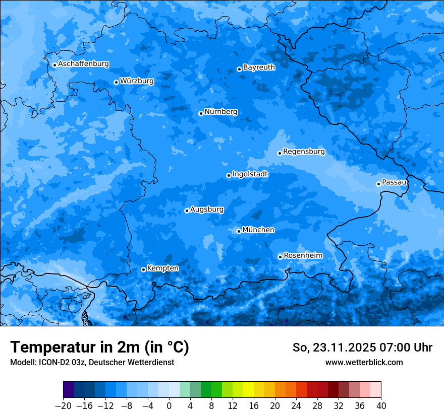 Modellkarten Temperatur