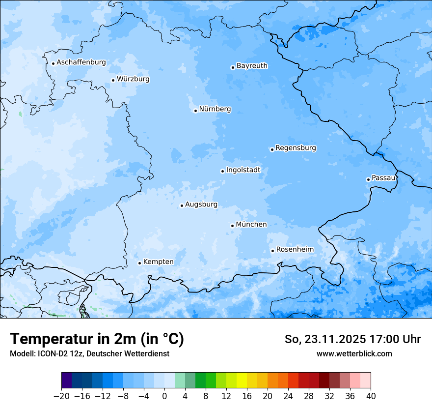 Modellkarten Temperatur