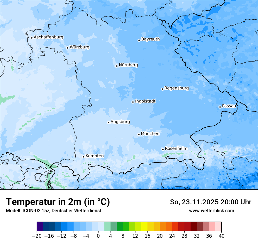 Modellkarten Temperatur