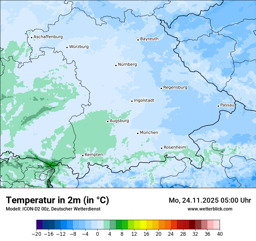 Modellkarten Temperatur