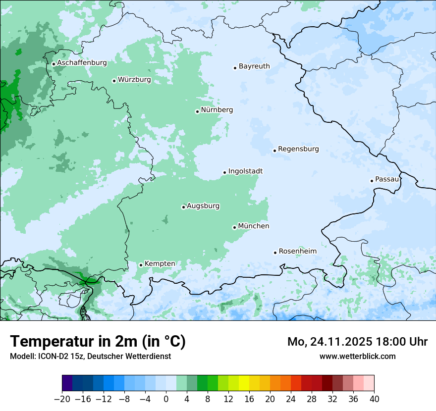 Modellkarten Temperatur