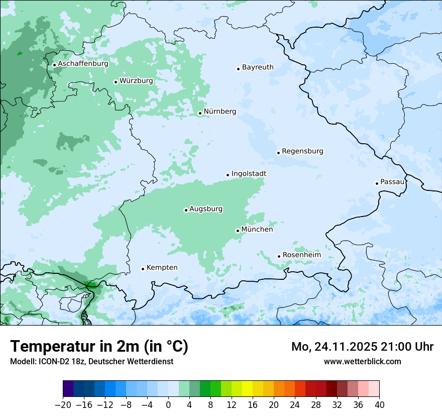 Modellkarten Temperatur