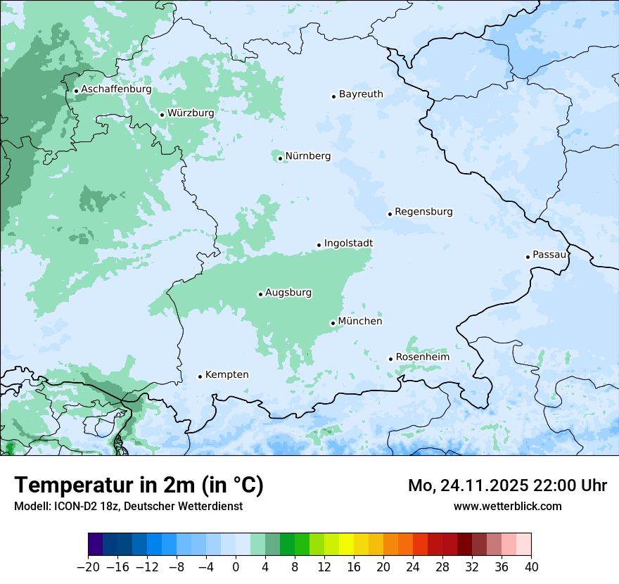 Modellkarten Temperatur