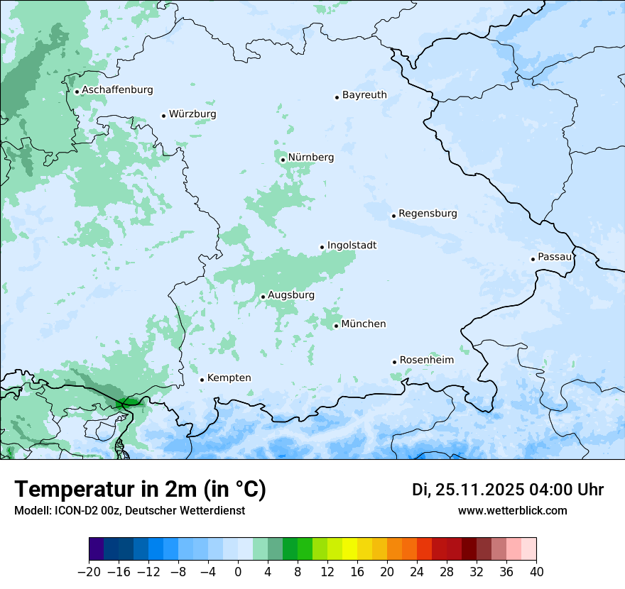 Modellkarten Temperatur