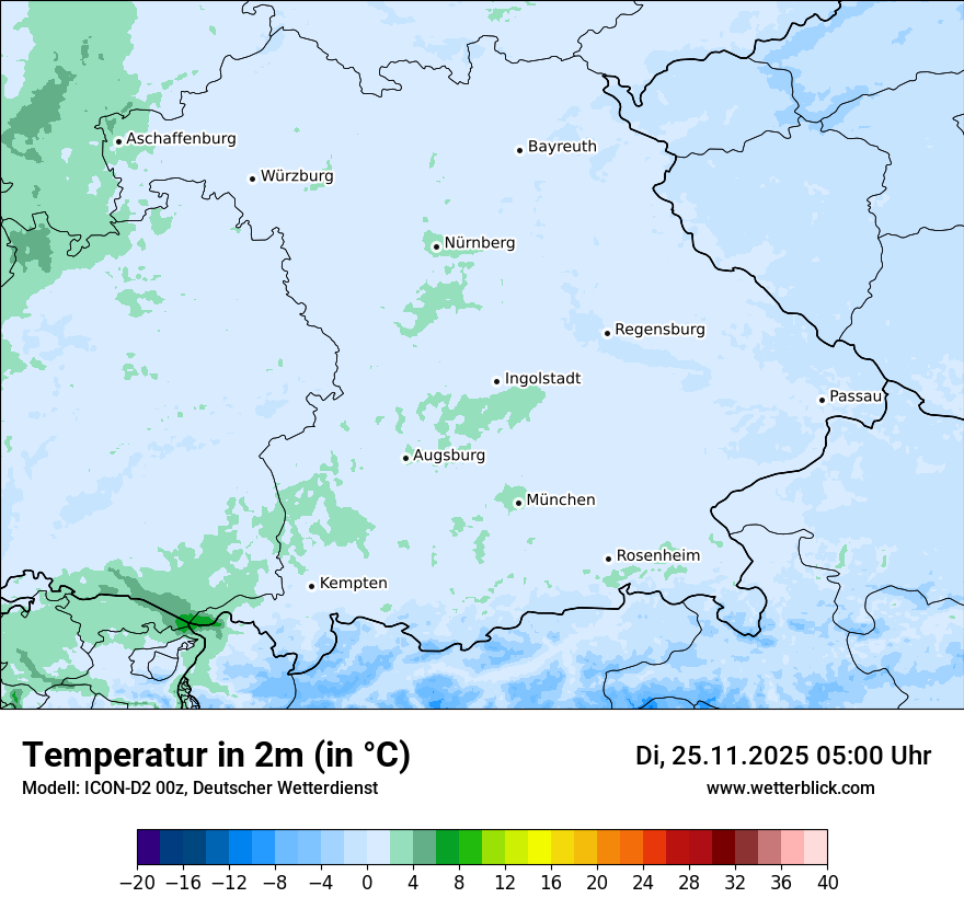 Modellkarten Temperatur