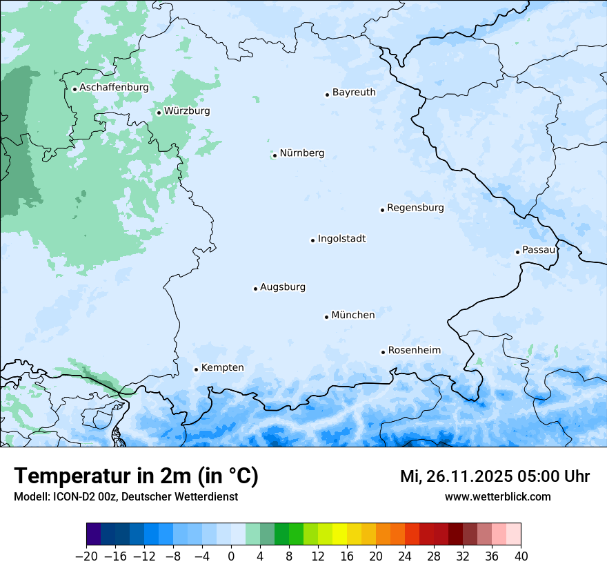 Modellkarten Temperatur