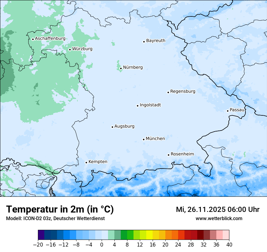 Modellkarten Temperatur