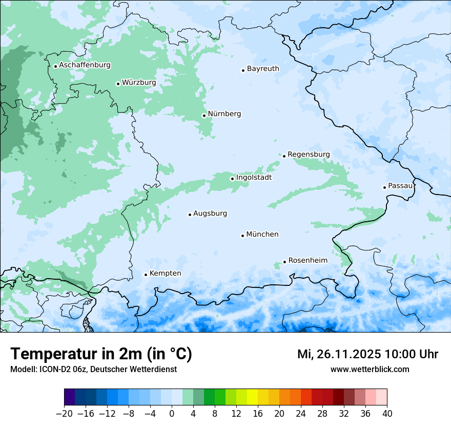 Modellkarten Temperatur