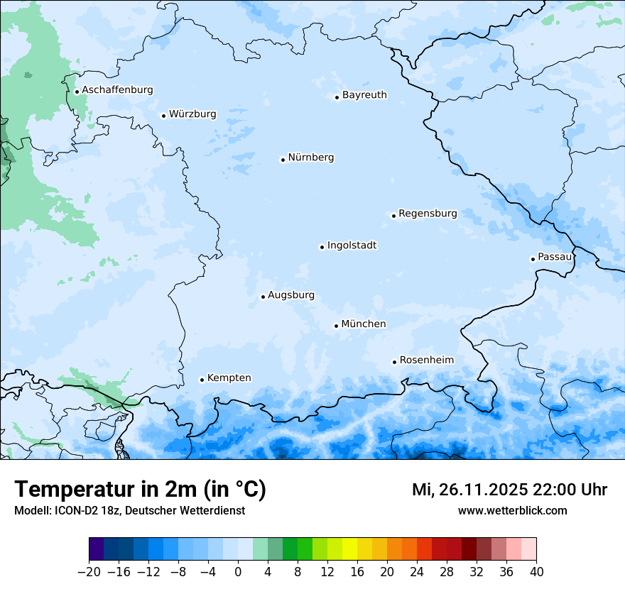 Modellkarten Temperatur