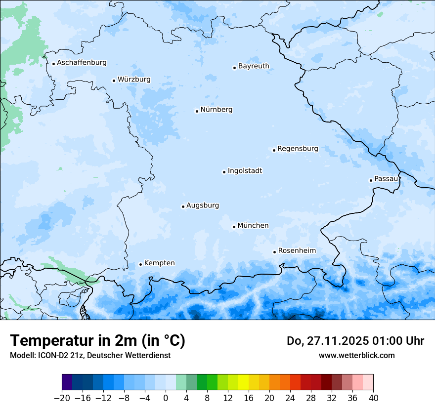 Modellkarten Temperatur