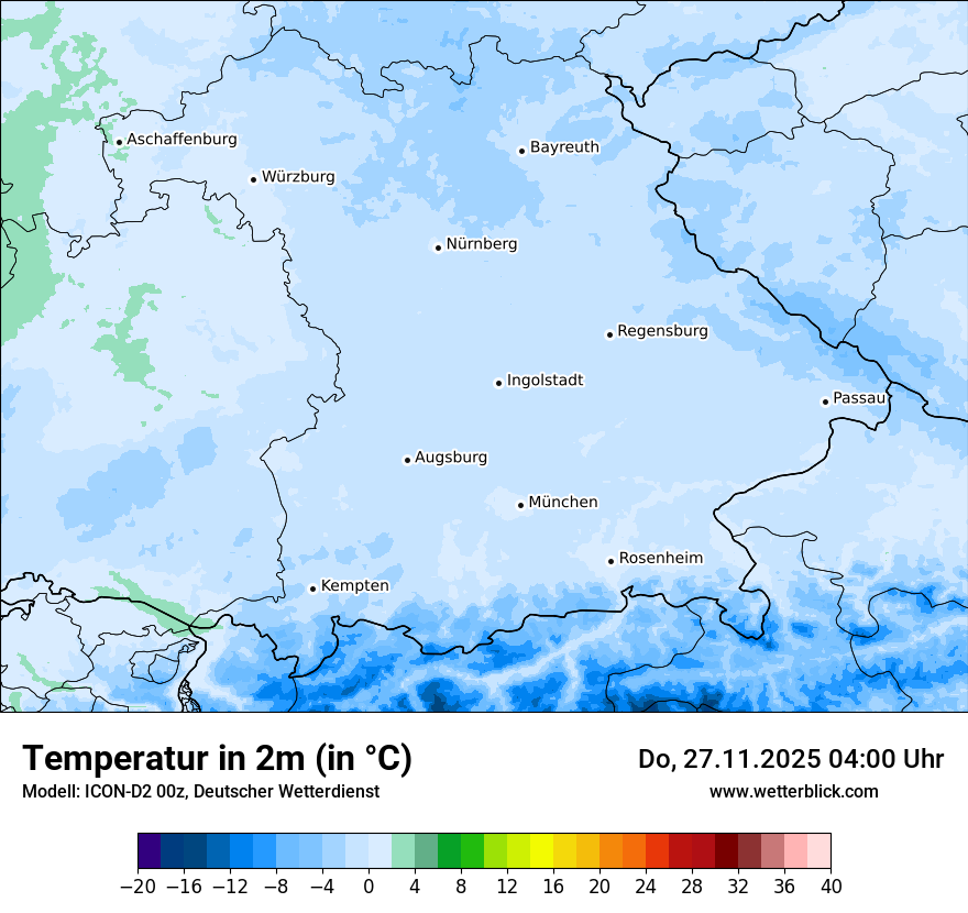 Modellkarten Temperatur