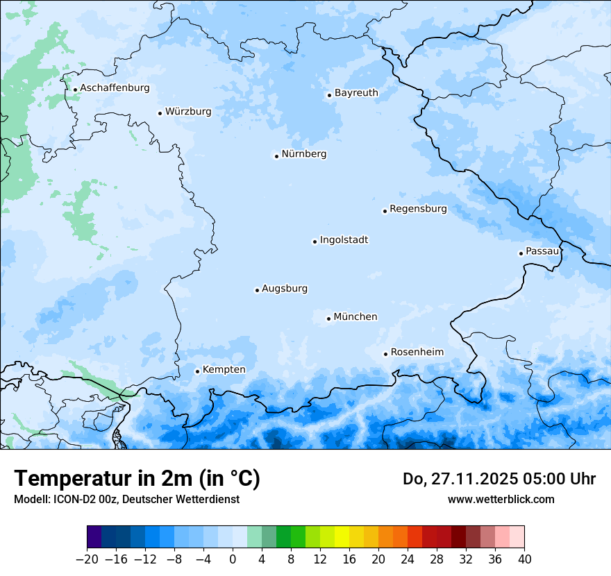 Modellkarten Temperatur