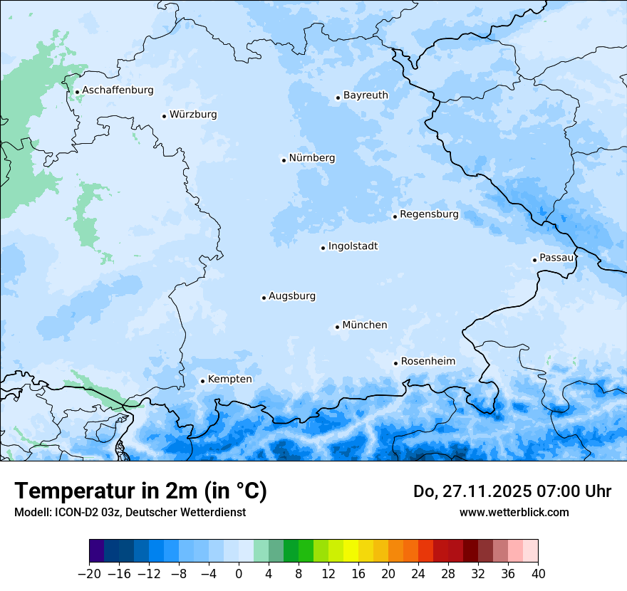 Modellkarten Temperatur