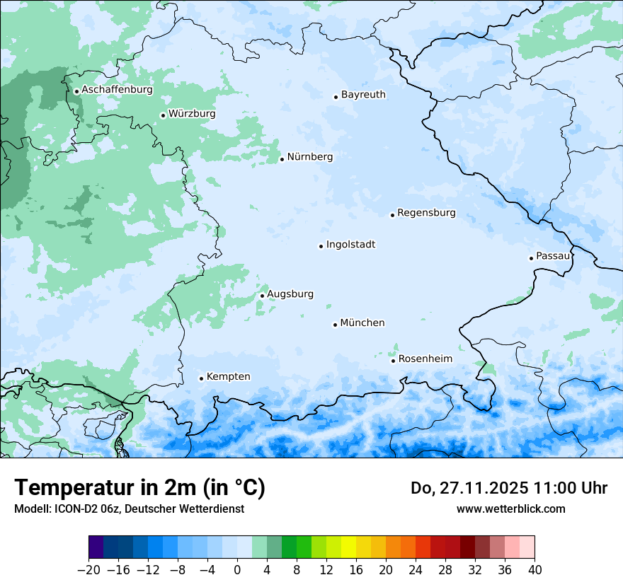 Modellkarten Temperatur