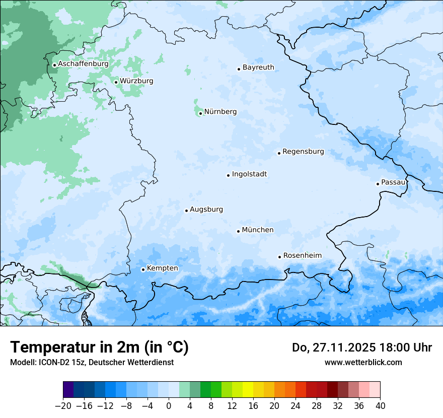 Modellkarten Temperatur