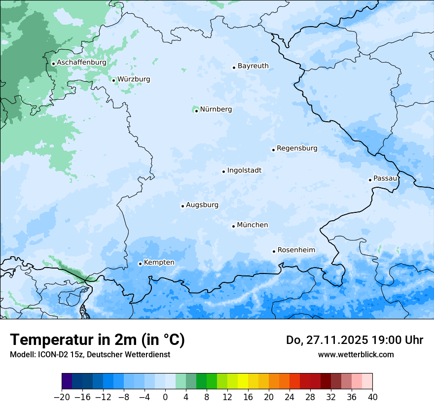 Modellkarten Temperatur