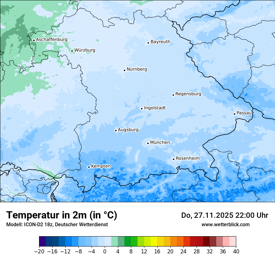 Modellkarten Temperatur