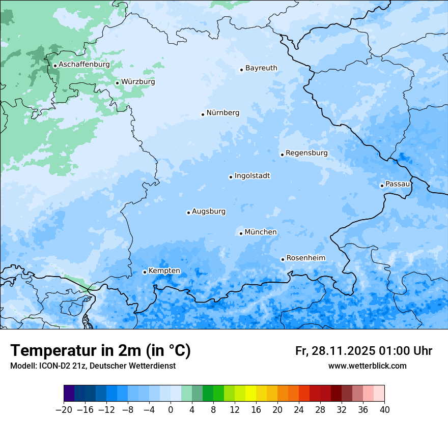 Modellkarten Temperatur