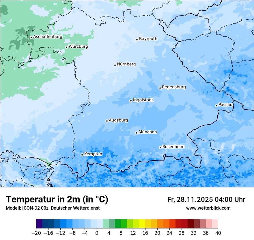 Modellkarten Temperatur