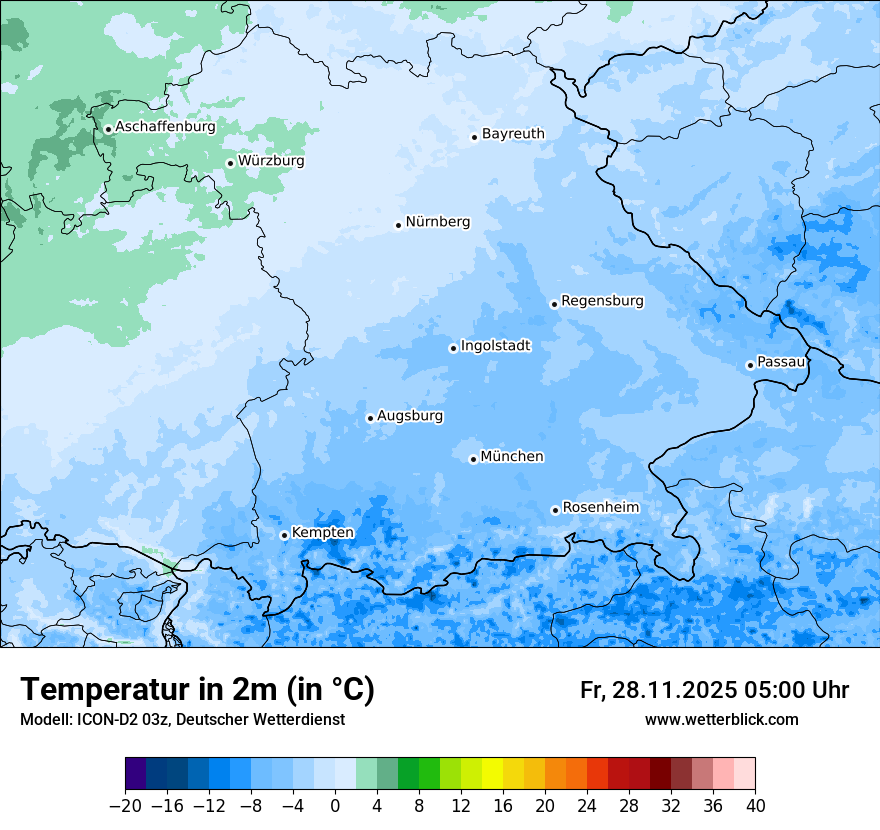Modellkarten Temperatur