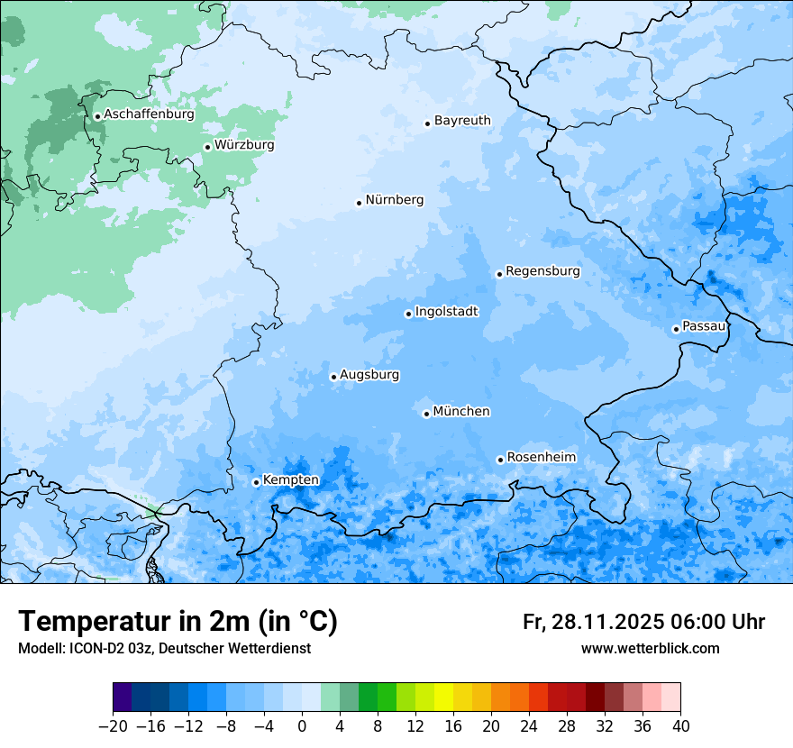 Modellkarten Temperatur
