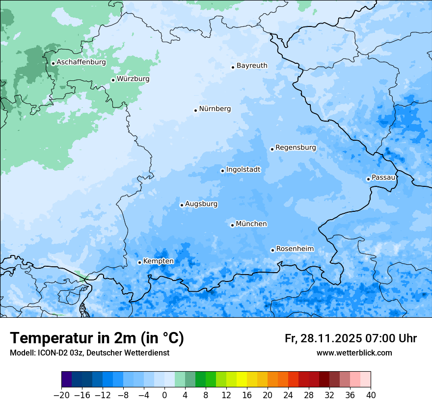 Modellkarten Temperatur